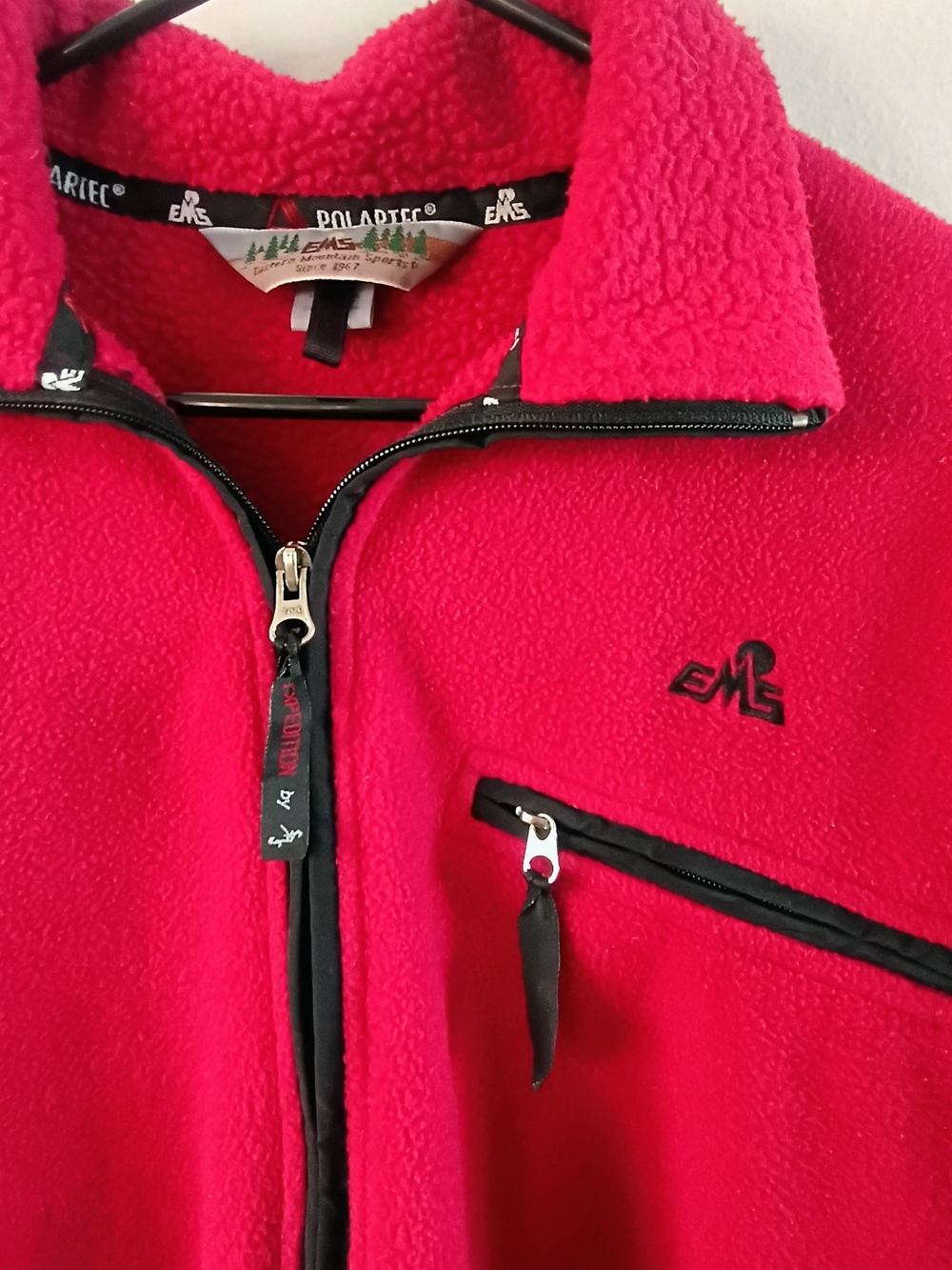 🇺🇸Vintage EMS Polartec Quarter Zip Fleece Pullover Women's XL USA Red Jacket - Picture 2 of 9